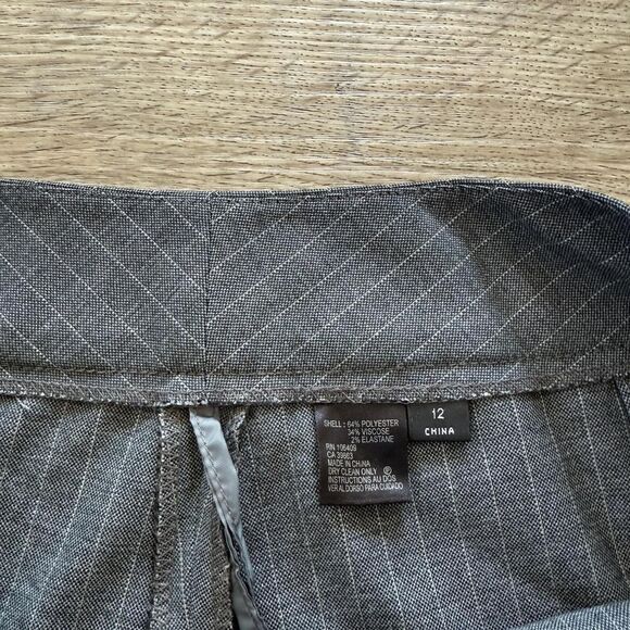 Pinstripe grey pants/trousers size 12 - Picture 3 of 4